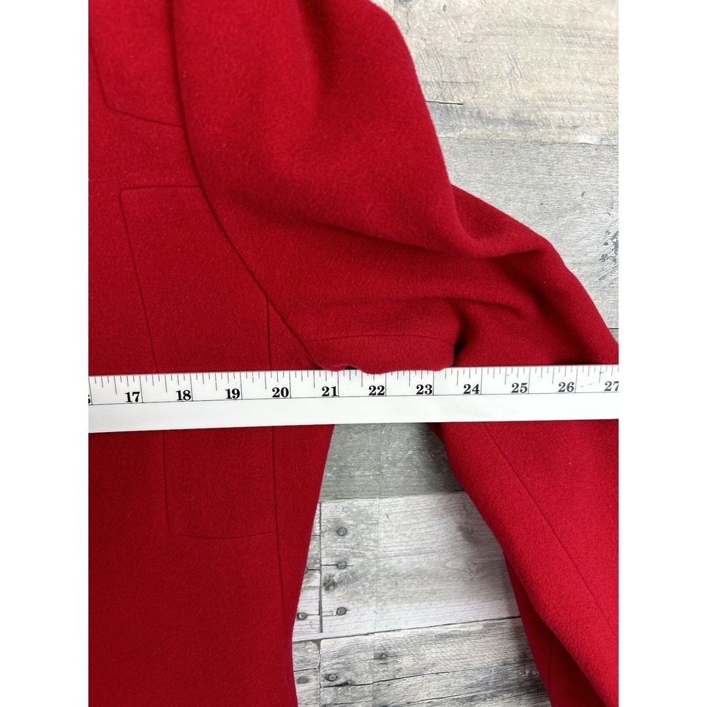 Harve Bernard Women's Red Wool Blend Blazer 12 Career - Picture 4 of 5